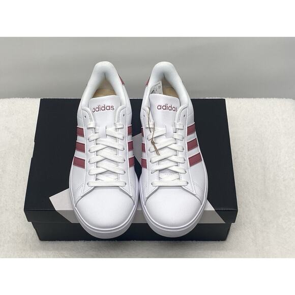 adidas Women’s Grand Court 2.0 White/Pink Size 7 - Picture 3 of 5